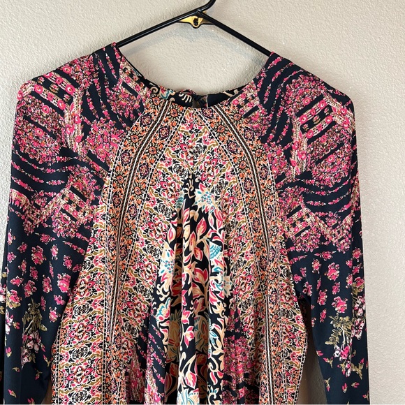 Free People Stevie Black Combo Printed Tunic Dress - Picture 7 of 14